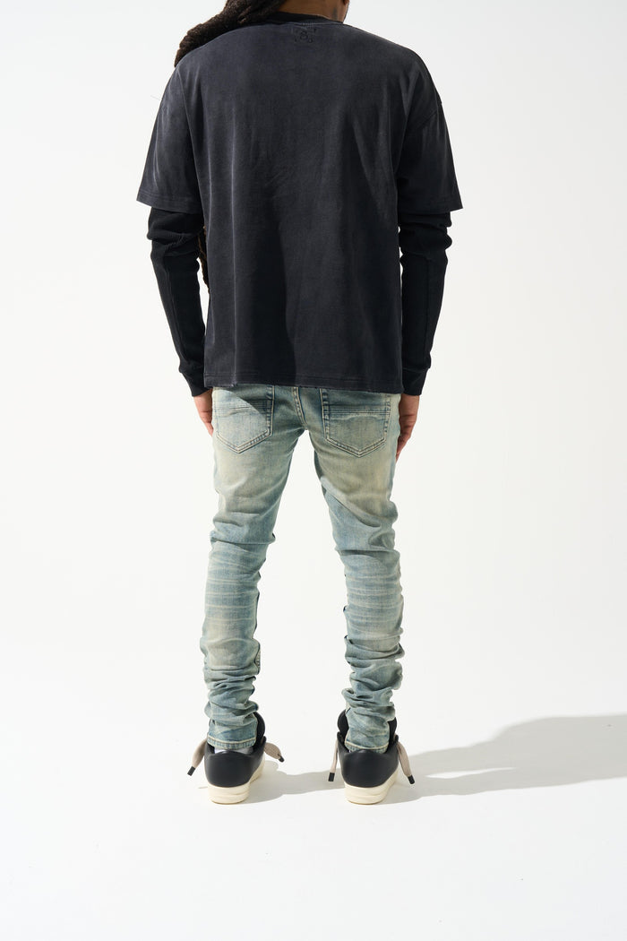 DYNASTY Mid Blue Jeans