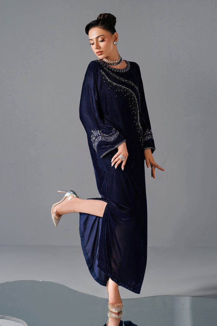 NAQSHI Ellis side pose — highlighting silhouette and intricate embroidery