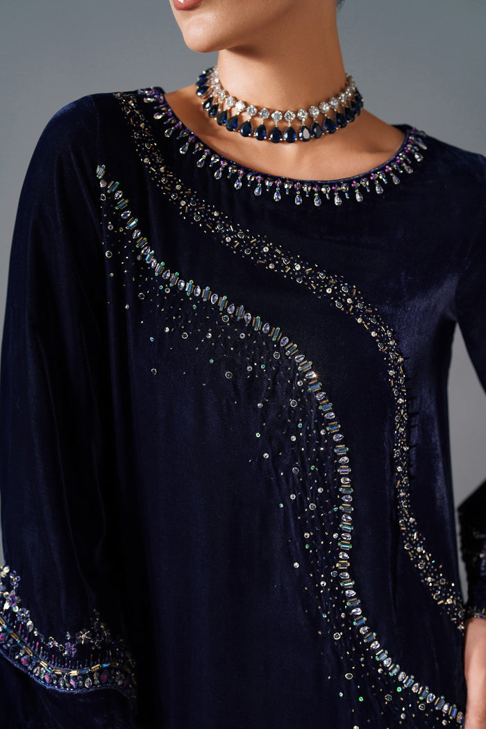 NAQSHI Ellis close front pose — showcasing embellished neckline and sleeve details