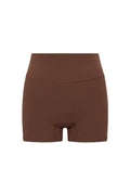 Front view of Elysian Short 4.5-inch in Cliffside rib showing high waistband and ribbed texture on white background
