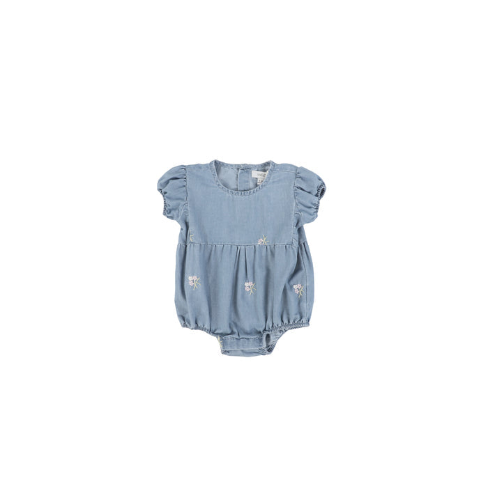 EMBROIDERED FLOWER ROMPER