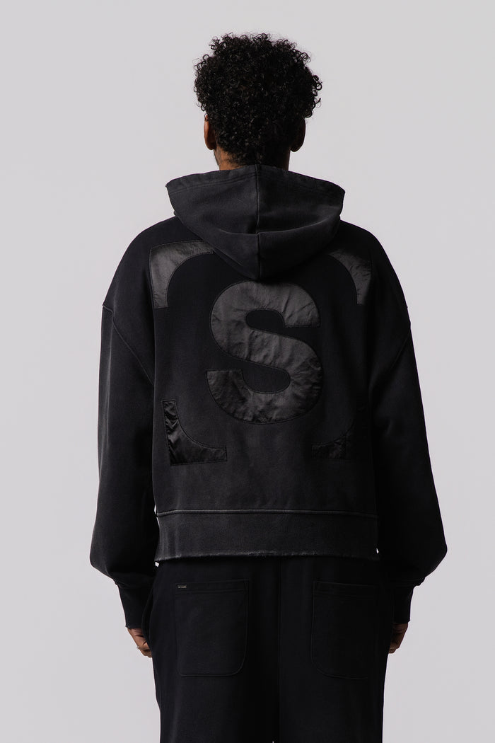 ESSENTIAL Zip Black Hoodie