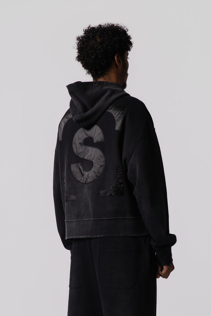 ESSENTIAL Zip Black Hoodie