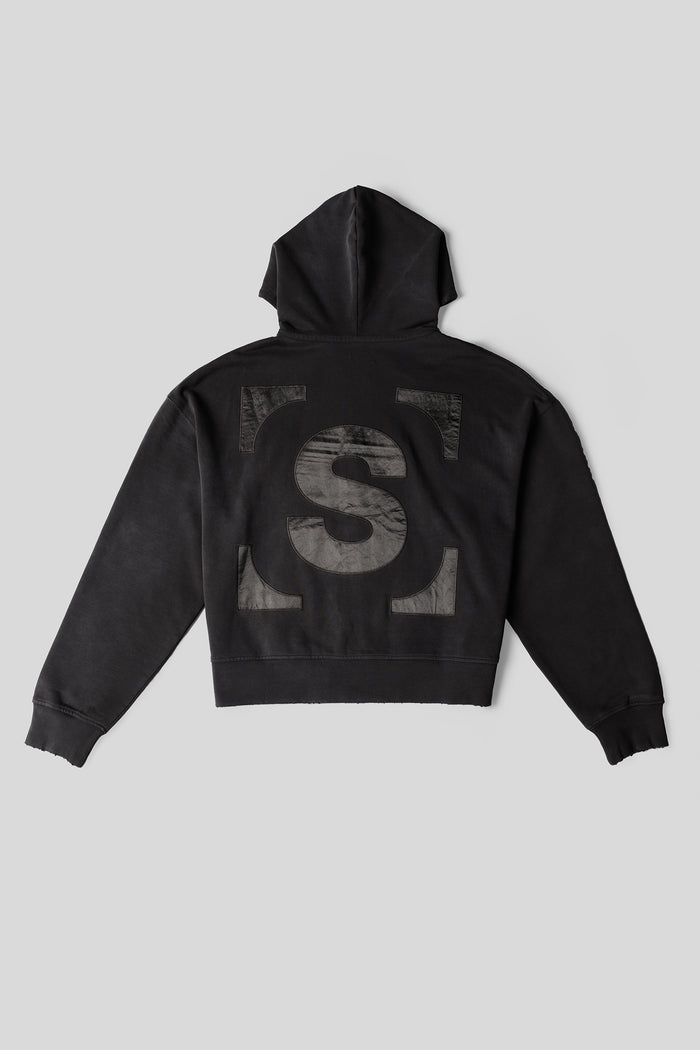 ESSENTIAL Zip Black Hoodie