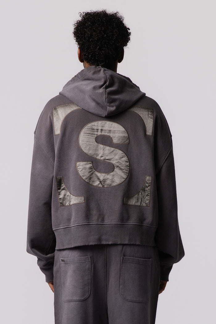 ESSENTIAL Zip Grey Hoodie