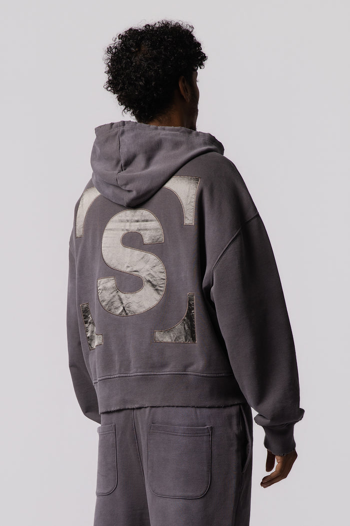 ESSENTIAL Zip Grey Hoodie