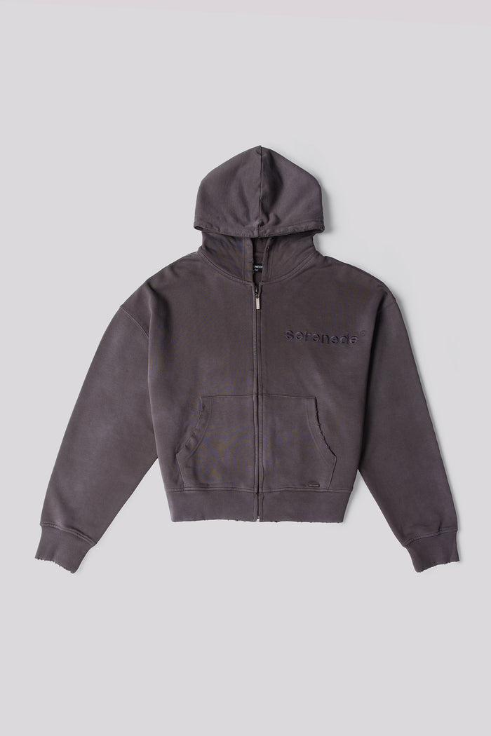 ESSENTIAL Zip Grey Hoodie