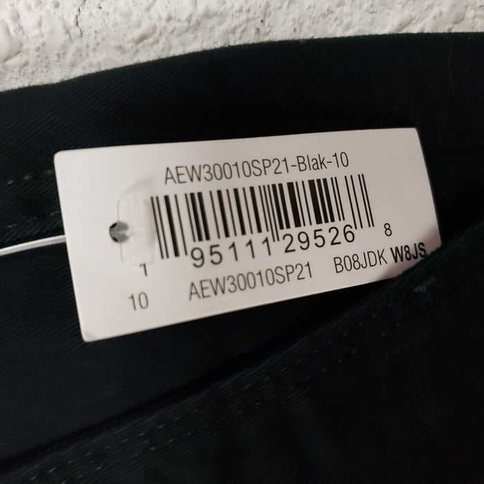 Essentials Women's Cropped Girlfriend Chino Pant, Black