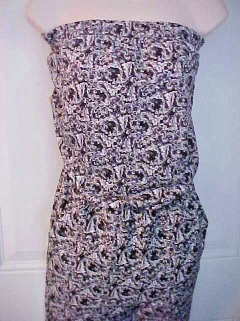 Exist Womens Jump Suit Size Large Black and White Print Strapless Polyester