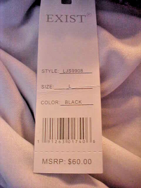 Exist Womens Jump Suit Size Large Black and White Print Strapless Polyester