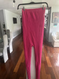 Fct Basics Women’s Fuchsia Solid Ankle Jumpsuit Stretch Elastic S/M