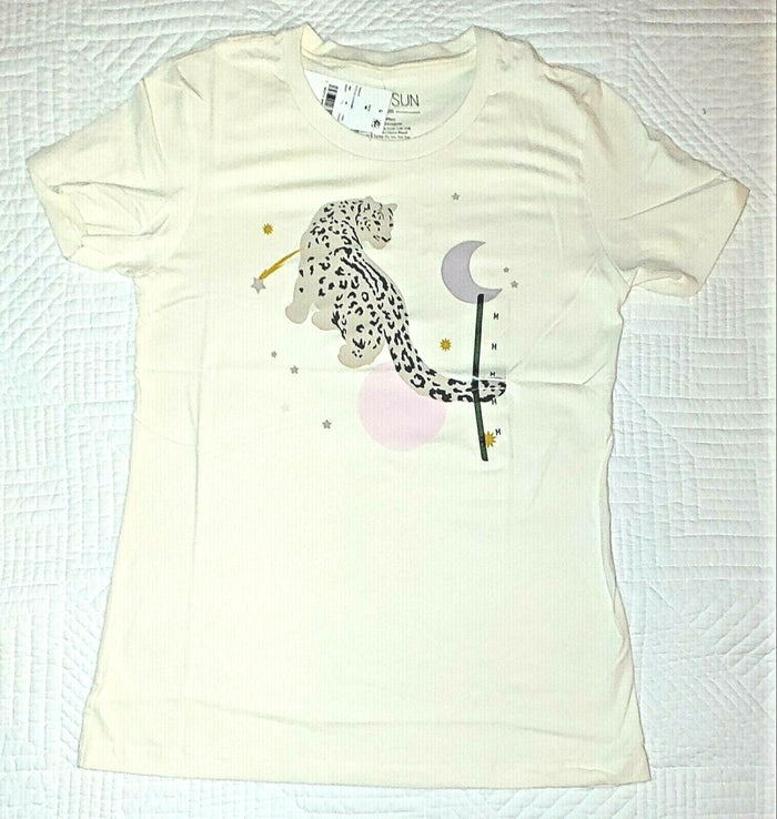 Fifth Sun Women's T-Shirt with Leopard - Choose Size(XS,M,L,XL,XXL)
