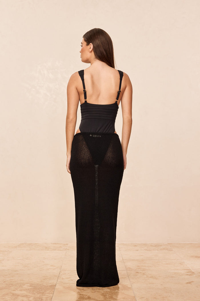 Fontelina Skirt - Black Open Knit