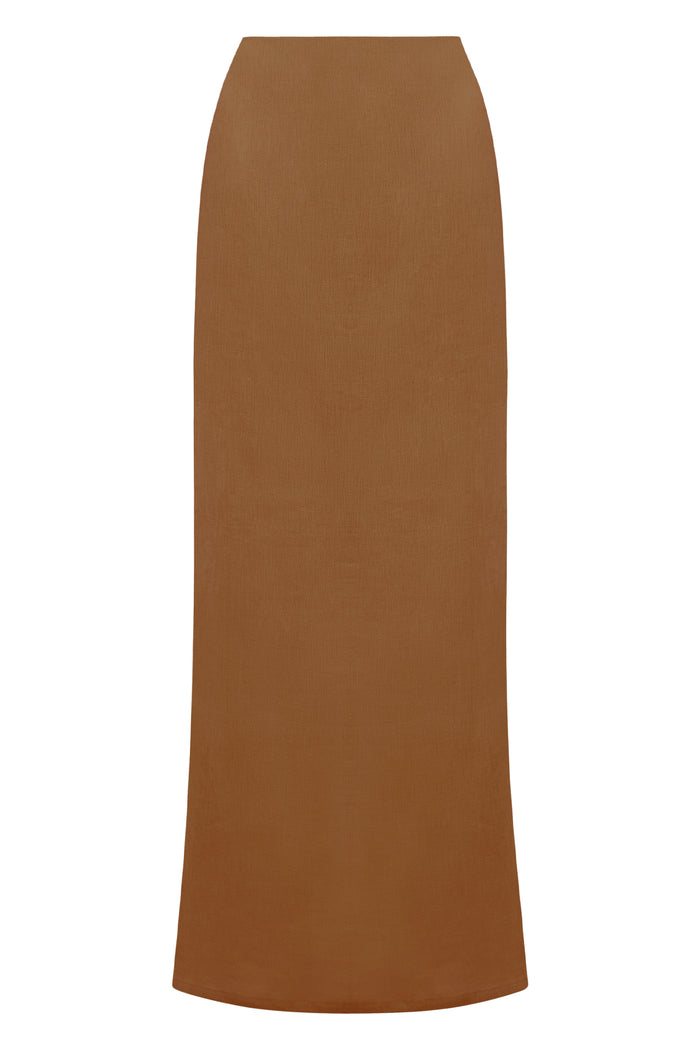 Fontelina Skirt - Caramel Linen