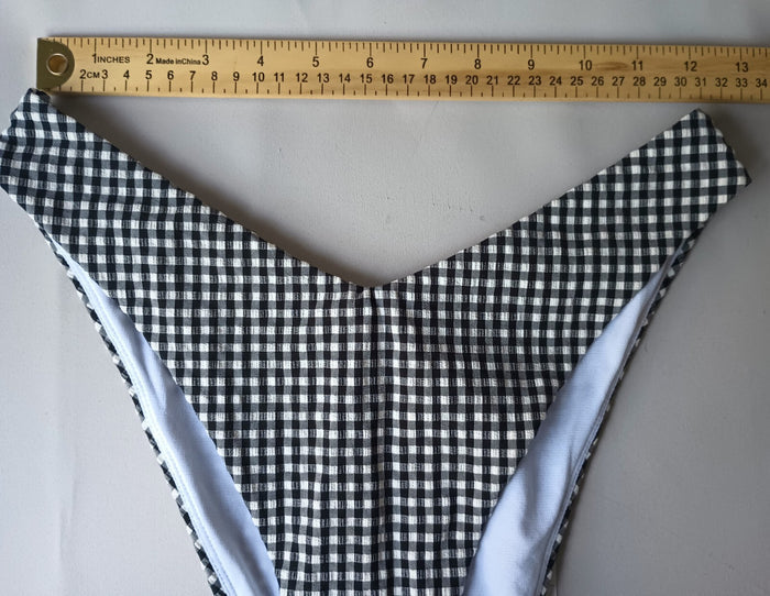 Forever 21 Large Check Bikini Swim Bottoms Hygienic Liner