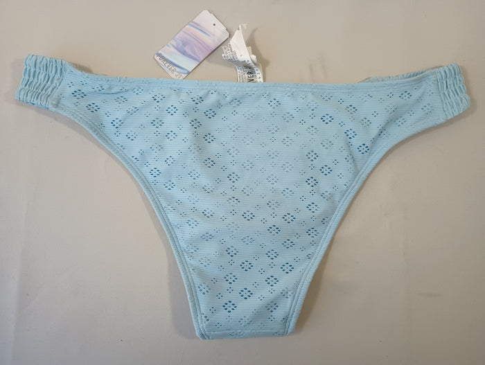 Forever 21 Medium Swim Bikini Bottoms Textured Light Blue Hygienic Liner