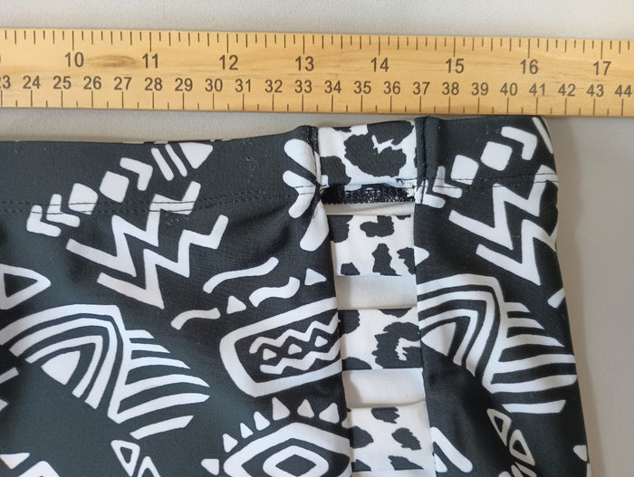 Forever 21 Plus 1X Black White Swim Bikini Bottoms Side Accent Hygiene Liner