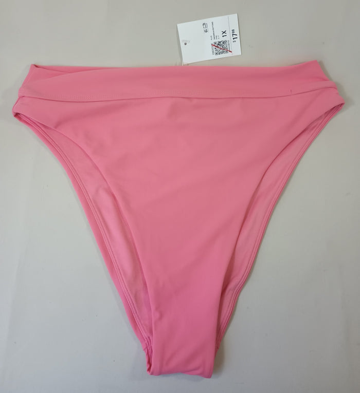 Forever 21 Plus 1X Pink Salmon Swim Bikini Bottoms Stretch Hygienic Liner