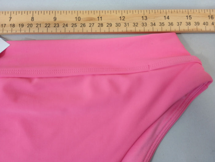 Forever 21 Plus 1X Pink Salmon Swim Bikini Bottoms Stretch Hygienic Liner