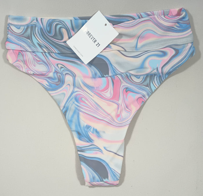 Forever 21 Womens Small Bathing Suit Bottoms Swimsuit Tye Dye Swimwear