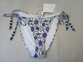 Forever 21 XL Peace Yin Yang Swim Bikini Bottoms Beaded Sides Hygienic Liner