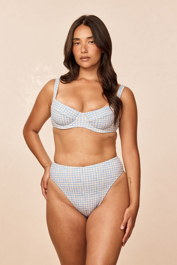 Formentera Bottom - Sky Gingham