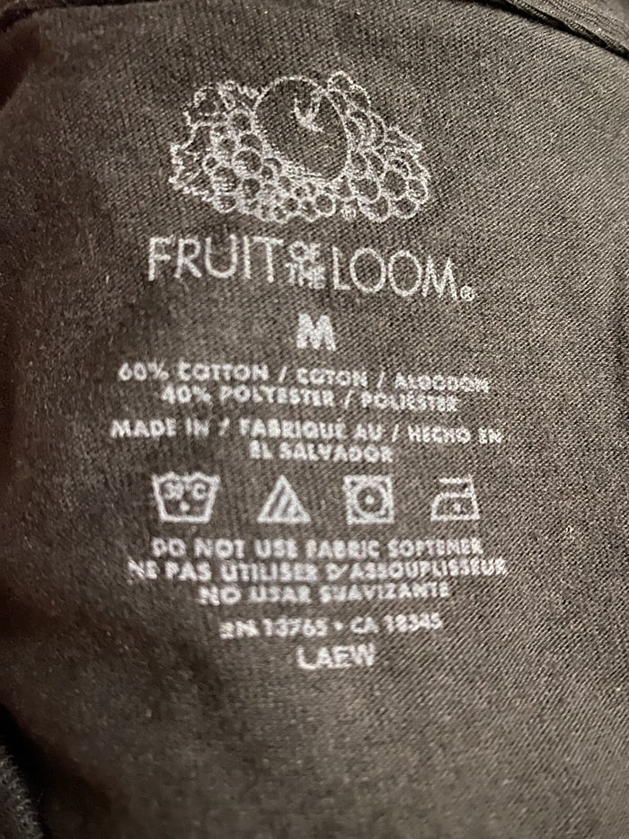 Fruit Of The Loom Women’s Medium T-Shirt Black Gray Eversoft V-Neck Cap Sleeve