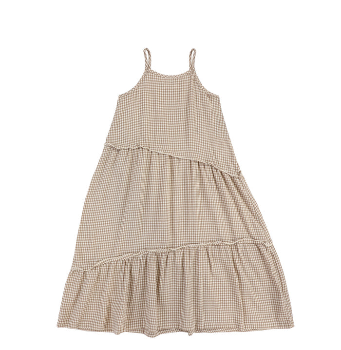 GINGHAM MAXI JUMPER