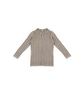 GINGHAM PRINTED MOCKNECK