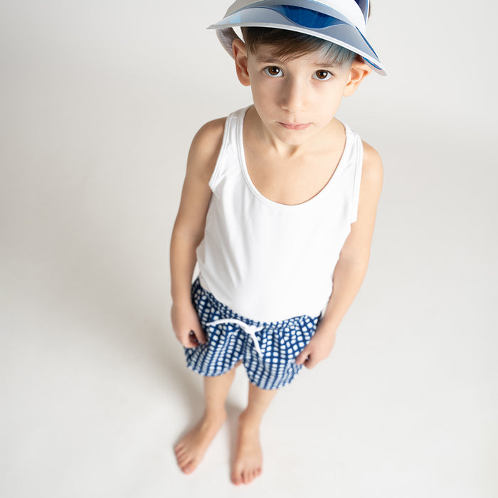 GINGHAM SWIM SHORTS