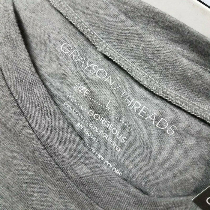 Grayson Threads Juniors' Stars and Stripes Short Sleeve Graphic T-Shirt, Gray