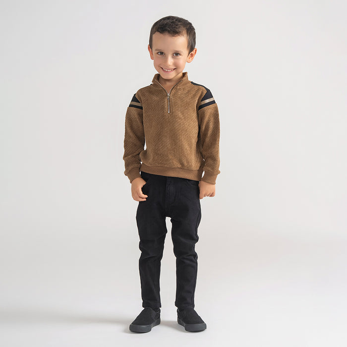 HALF ZIP SWEATSHIRT