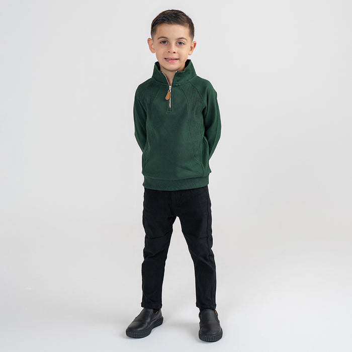 HALF ZIP SWEATSHIRT