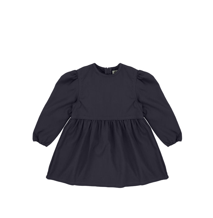 HERRINGBONE PUFF SLEEVE DRESS
