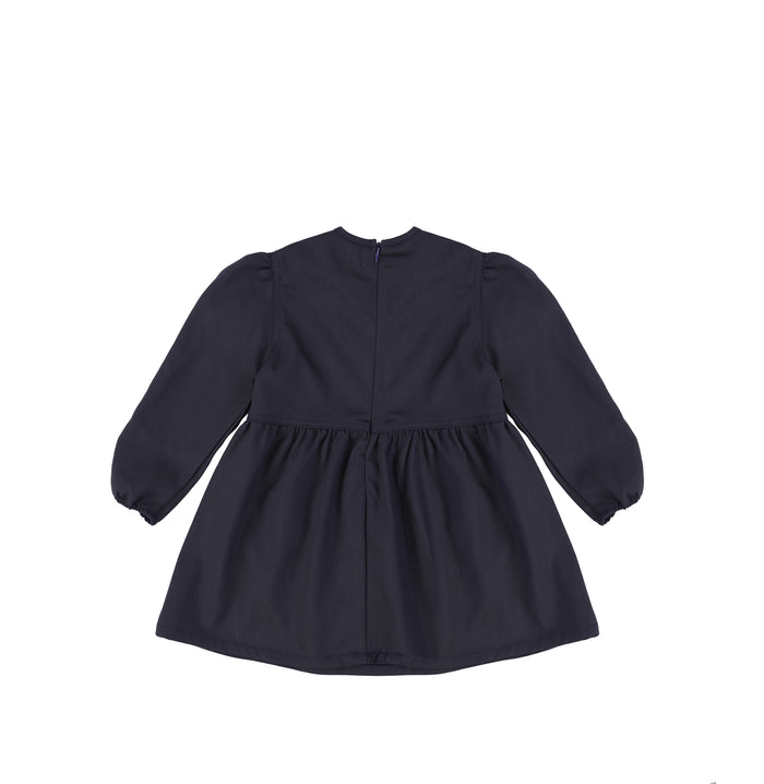 HERRINGBONE PUFF SLEEVE DRESS