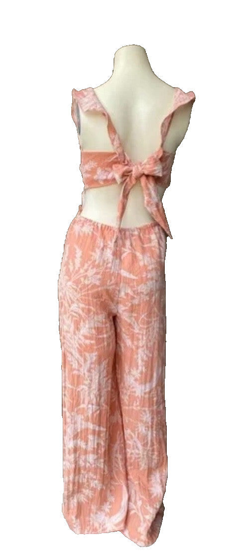 H&M Cut out flounce jumpsuit