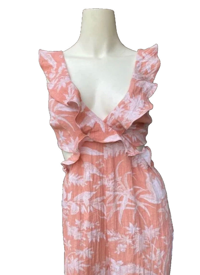 H&M Cut out flounce jumpsuit