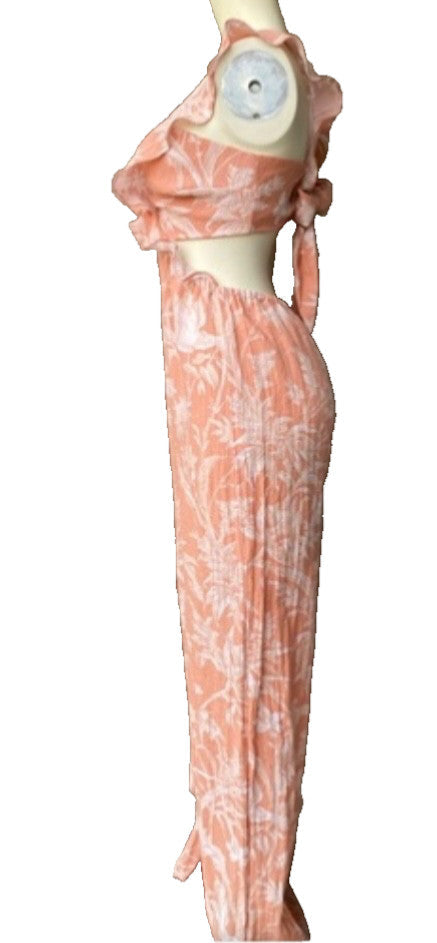 H&M Cut out flounce jumpsuit