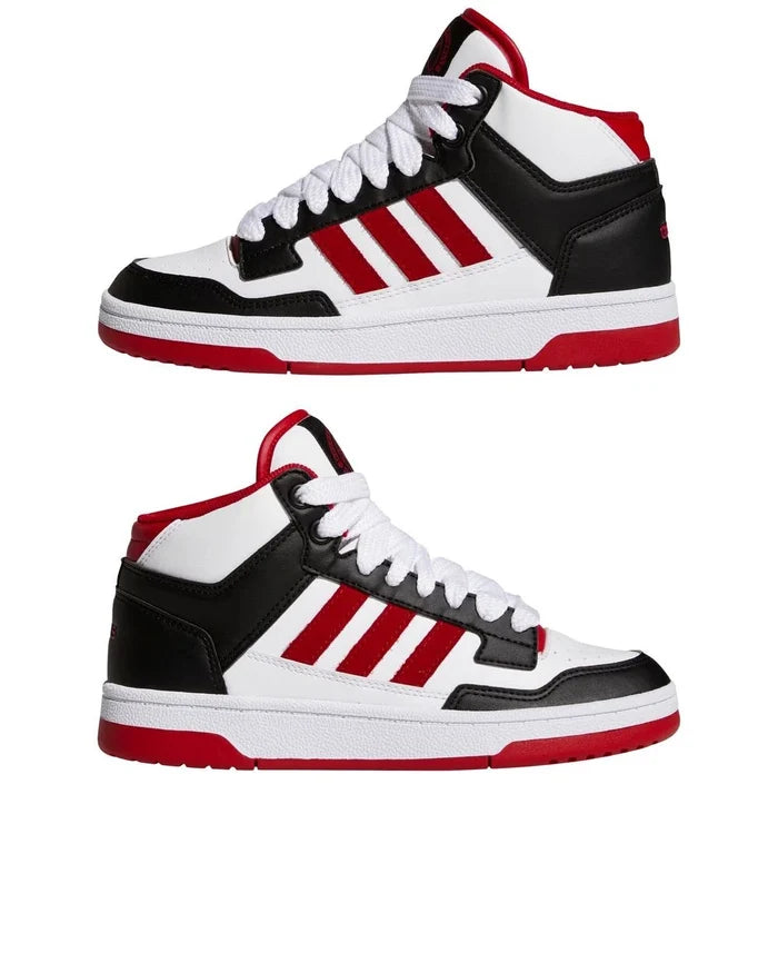 Adidas Hoops Mid J White Red Boys Sneakers Boys Women Sports Shoes - image 1