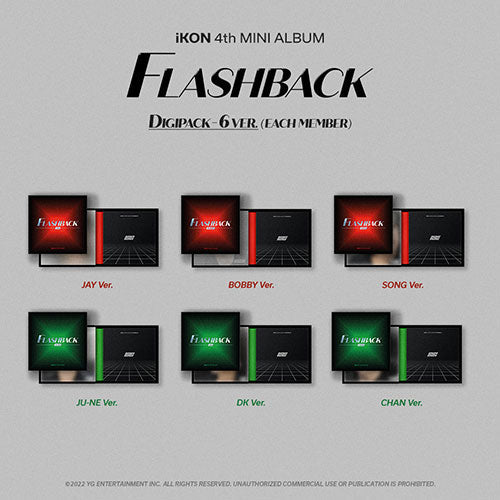 iKON FLASHBACK 4th Mini Album Digipack Ver 6 Variations Version Main Product Image