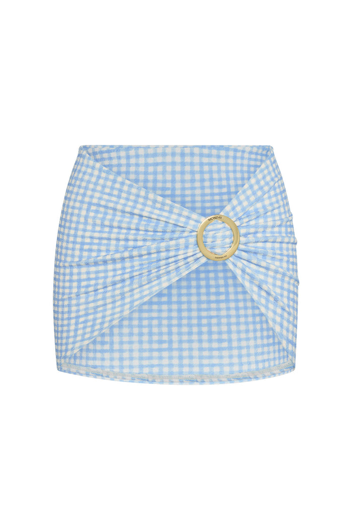 Jamaica Sarong - Sky Gingham