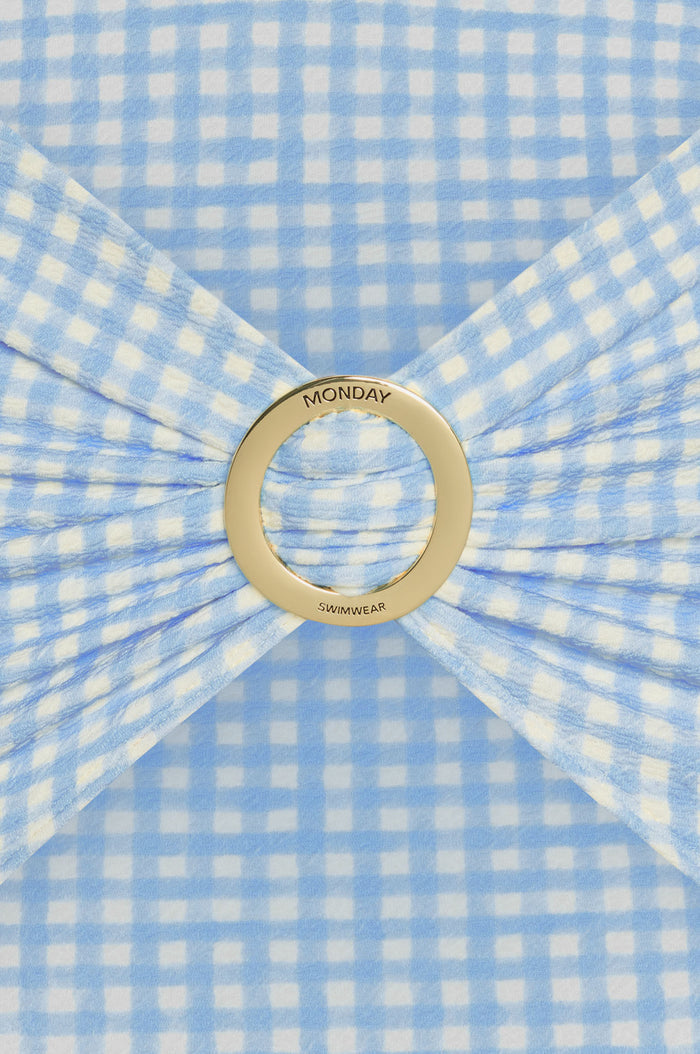 Jamaica Sarong - Sky Gingham