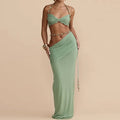 Jeane Cutout Ruched Maxi Skirt Set