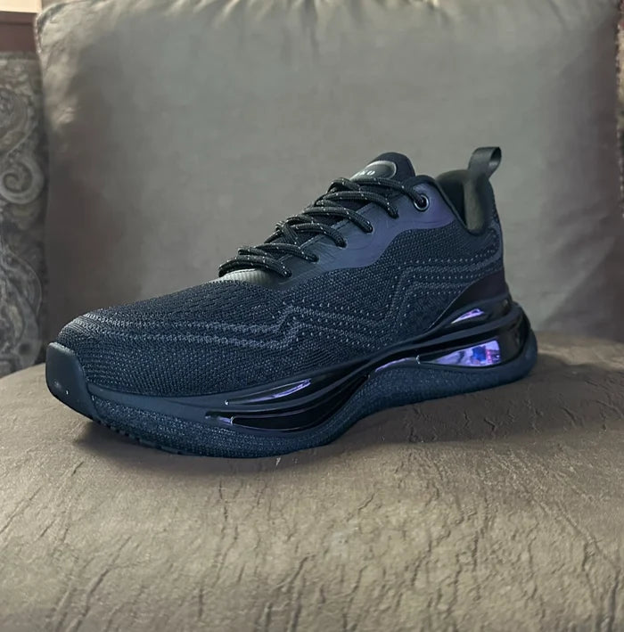 JERKO Men's Running Shoes Black – Air Cushion Athletic Walking Sneakers, Sizes 5-13