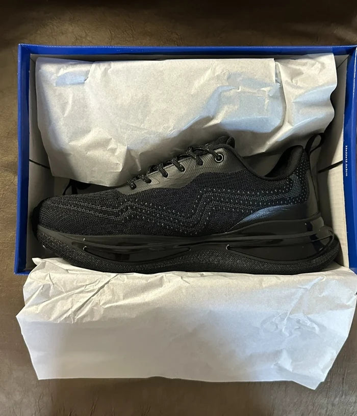 JERKO Men's Running Shoes Black – Air Cushion Athletic Walking Sneakers, Sizes 5-13