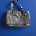 Michael Kors Jet Set Black Signature Monogram Canvas Tote Handbag – Women's Purse