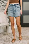 Judy Blue Paige High Waist Rigid Magic Cutoff Short Raw Side Seams
