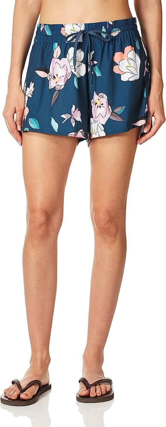 Kanu Surf Womens Darren Stretch UPF 50+ Swim Workout Boardshort, Navy Floral