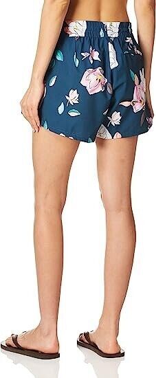 Kanu Surf Womens Darren Stretch UPF 50+ Swim Workout Boardshort, Navy Floral