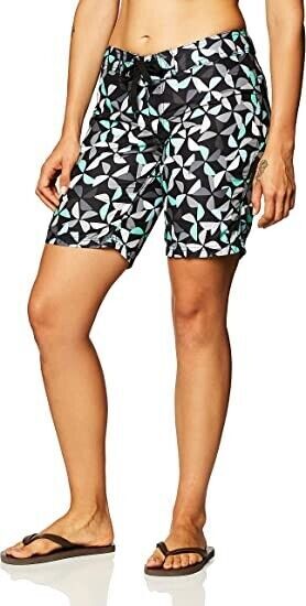 Kanu Surf Women's Oceanside UPF 50+ Active Swim Board Short, Audrey Black